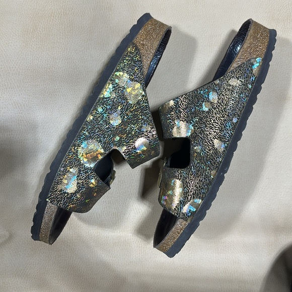 Birkenstock Leather ARIZONA LUX Spotted Metallic Brown - Picture 5 of 7